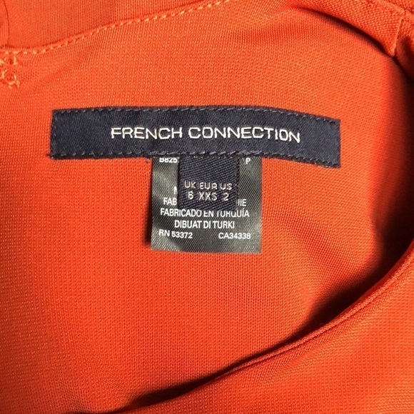 French Connection 3/4 Sleeve Dress Burnt Orange Size 2 - Picture 6 of 7